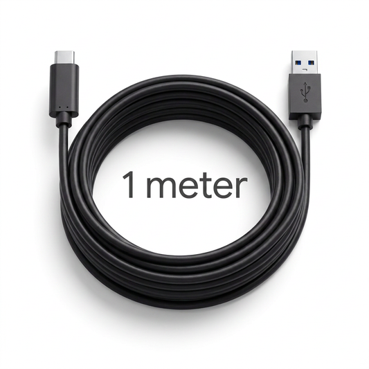 Extra pitkä USB-C-kaapeli — 1 m liikkumisvapautta