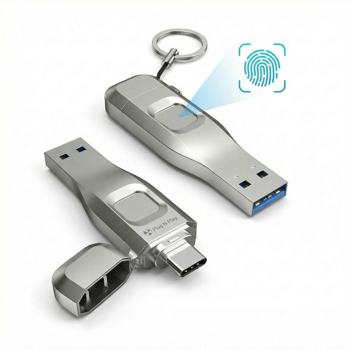 Sormenjälkitunnuksella Suojattu USB-Muistitikku