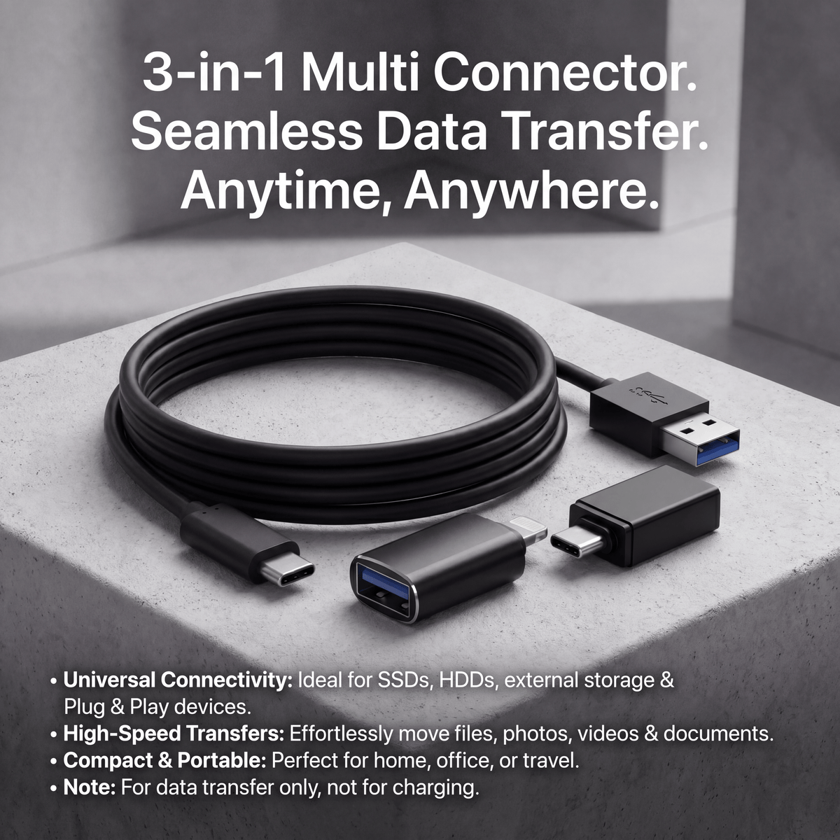 Yleismallinen 3-in-1-adapterisarja